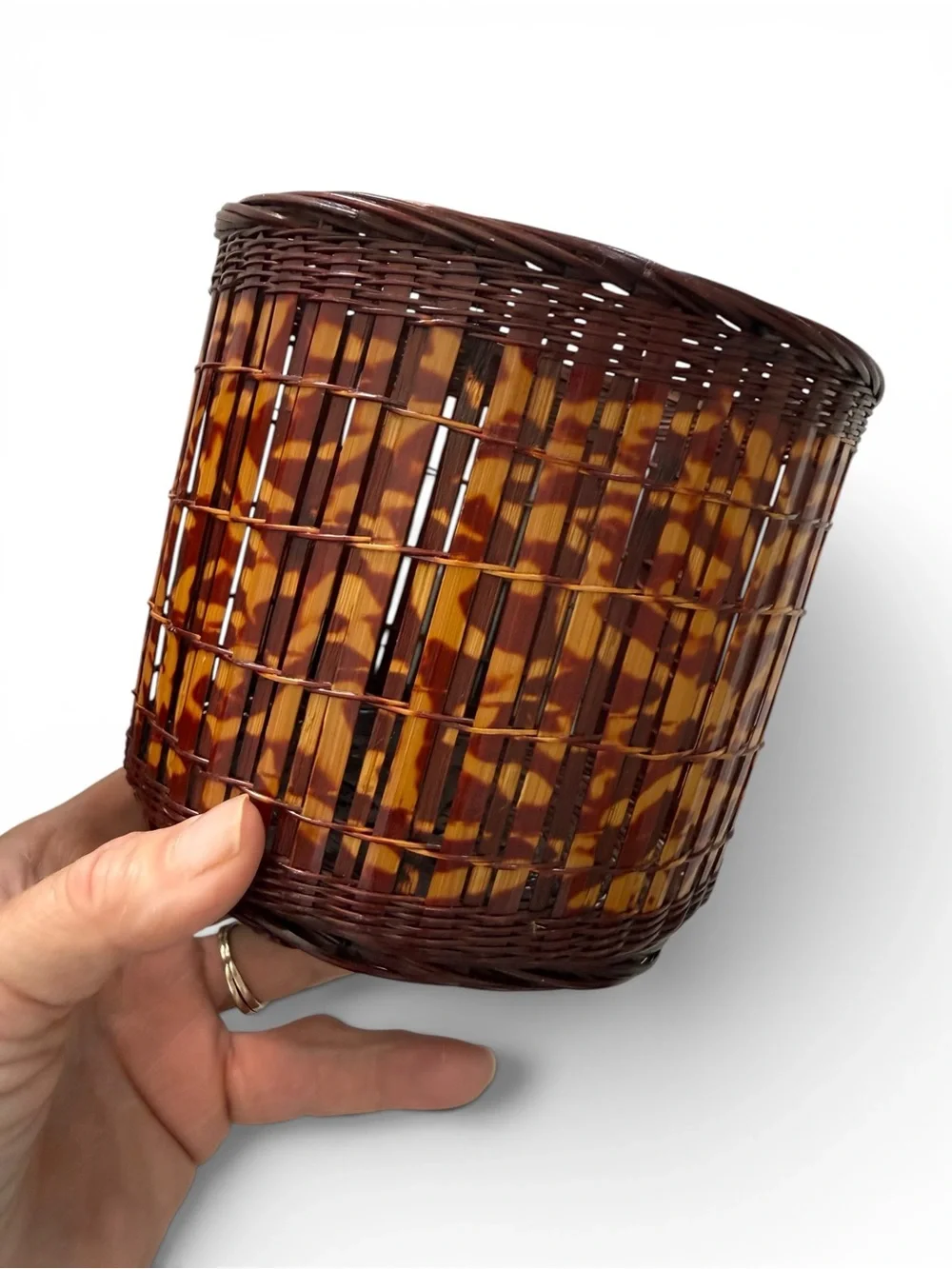 Vintage Woven Wicker Flower Pot Basket Holders